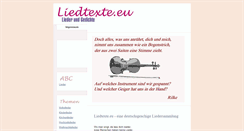 Desktop Screenshot of liedtexte.eu