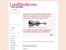 Tablet Screenshot of liedtexte.eu